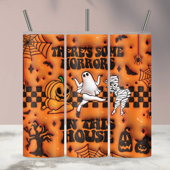 Horreurs dans la maison 20oz Enveloppement de sublimation gonflé 3D