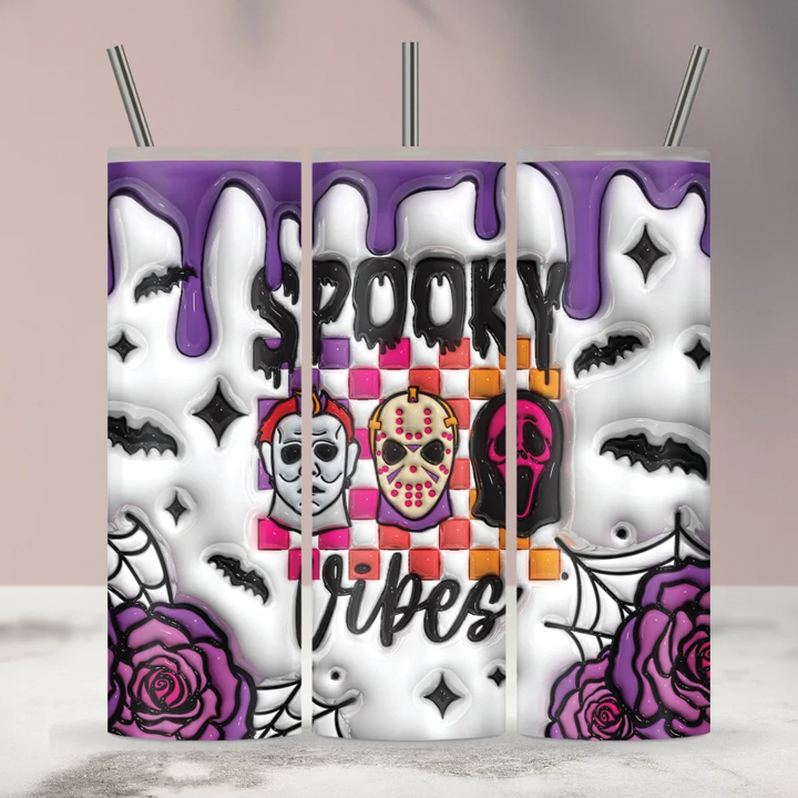 Enveloppement de sublimation gonflé 3D Killer Spooky Vibes 20oz