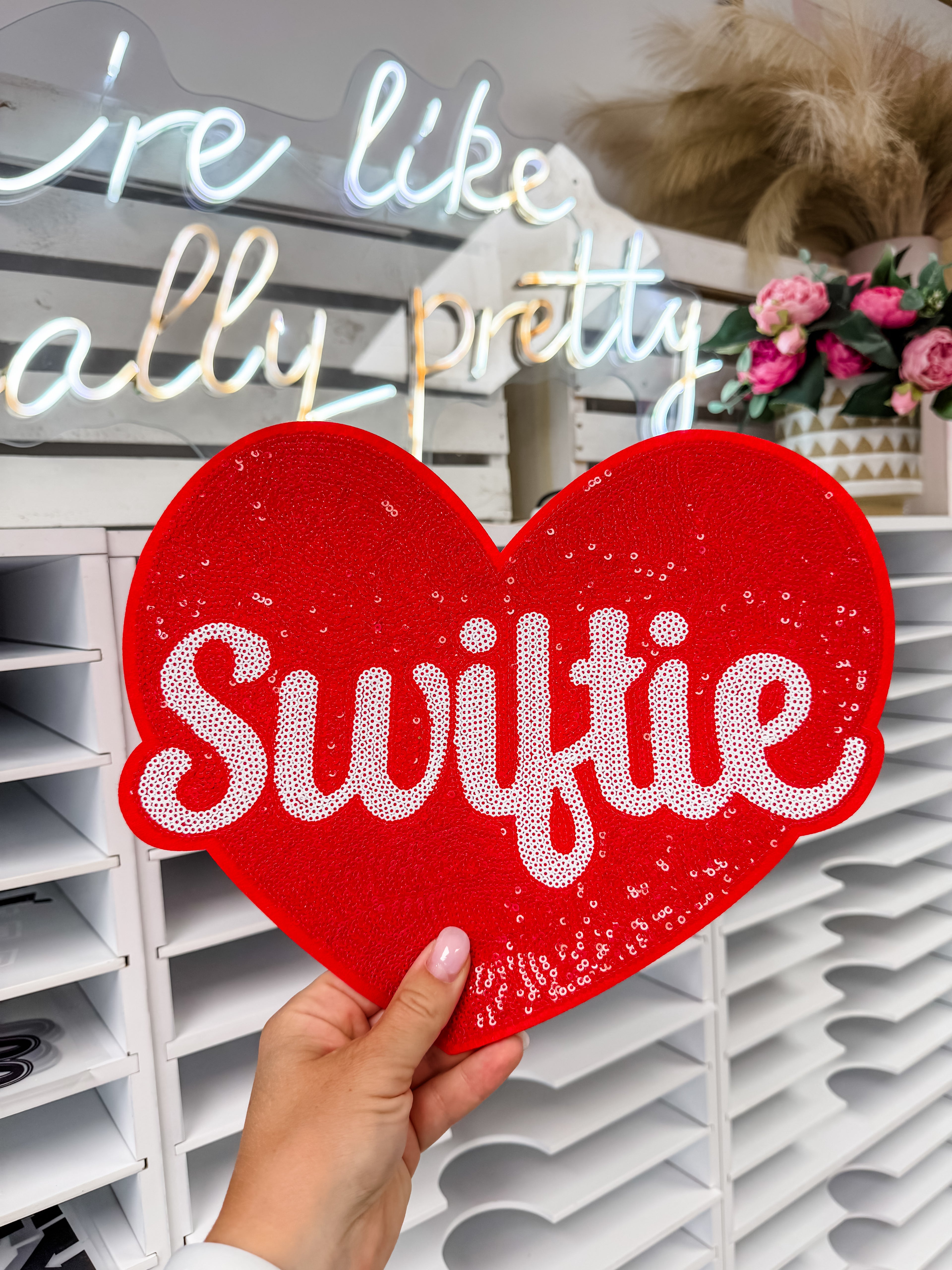 Red Heart Swiftie Sequin Patch