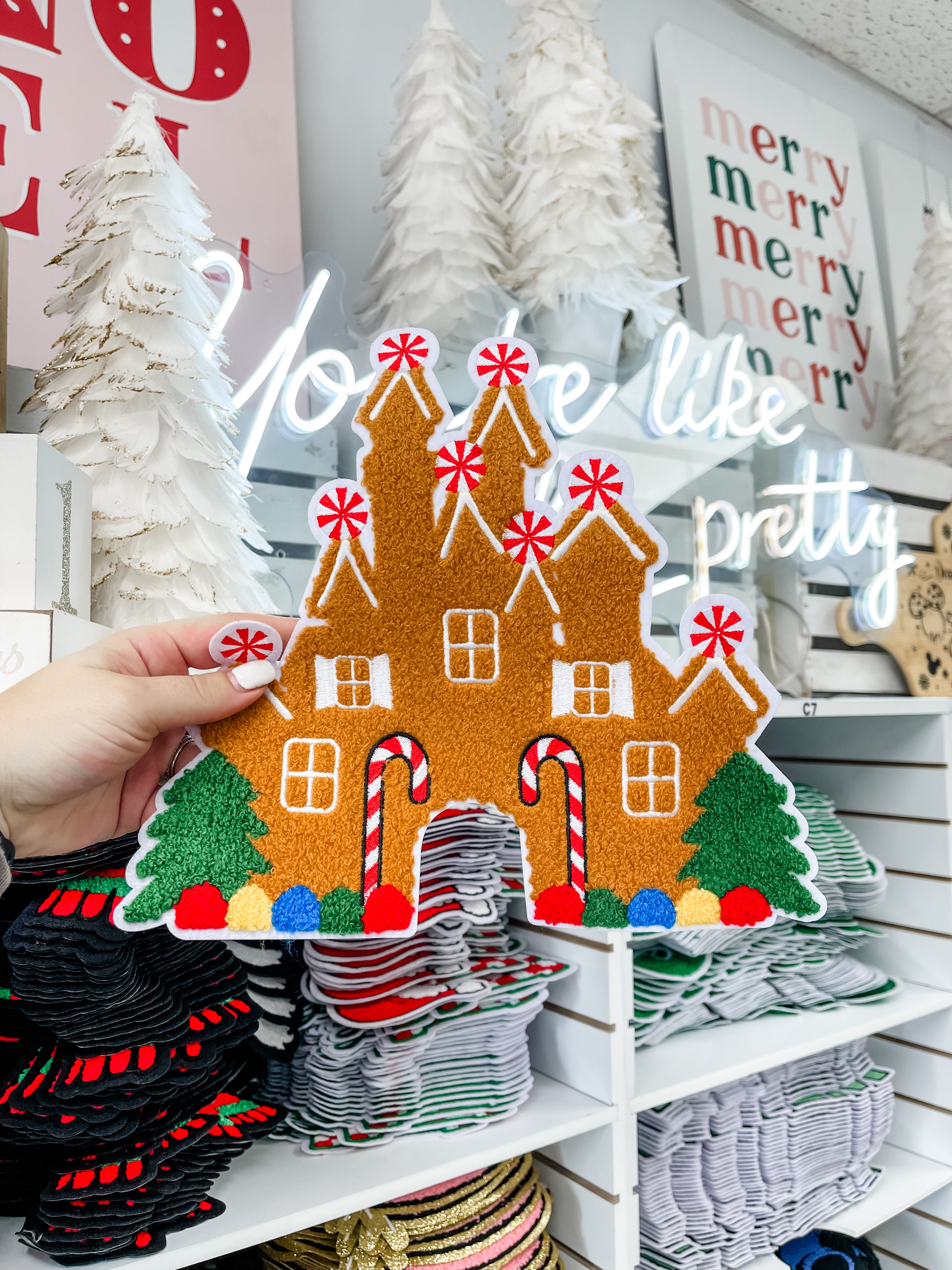 Gingerbread Castle Chenille Patch