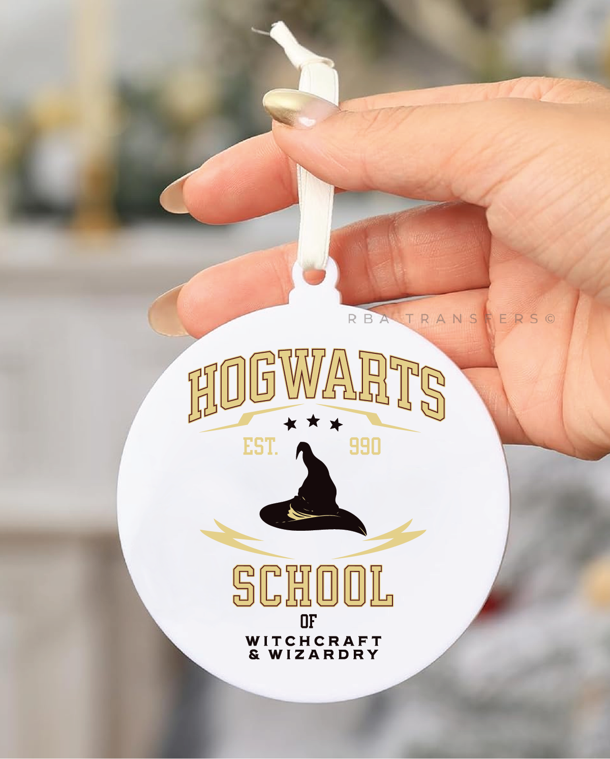 Hogwarts School 3" Acrylic Ornament UV DTF Sticker