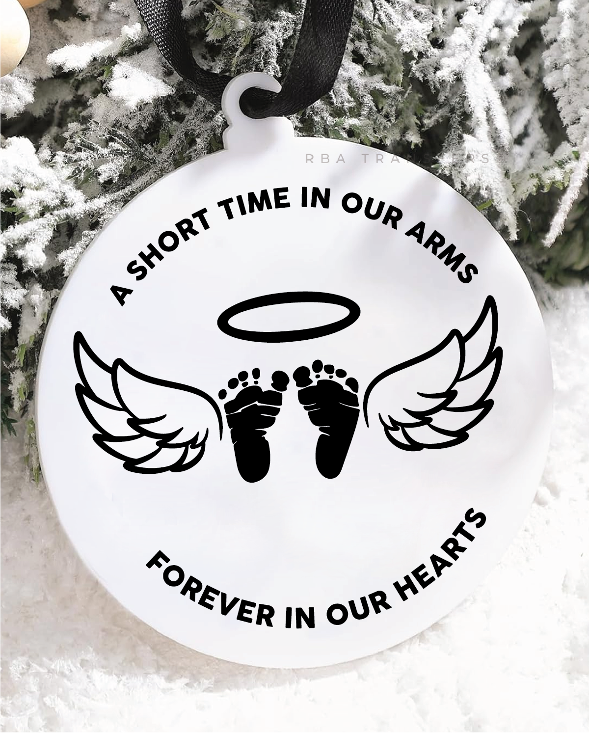 A Short Time In Our Arms 3" Acrylic Ornament UV DTF Sticker