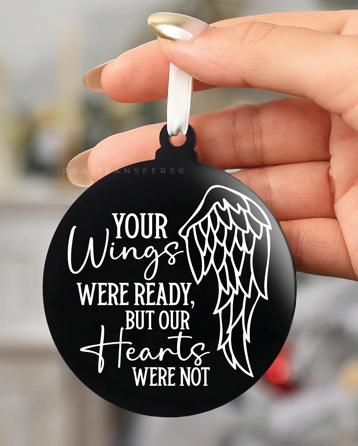 Your Wings Were Ready 3" Acrylic Ornament UV DTF Sticker