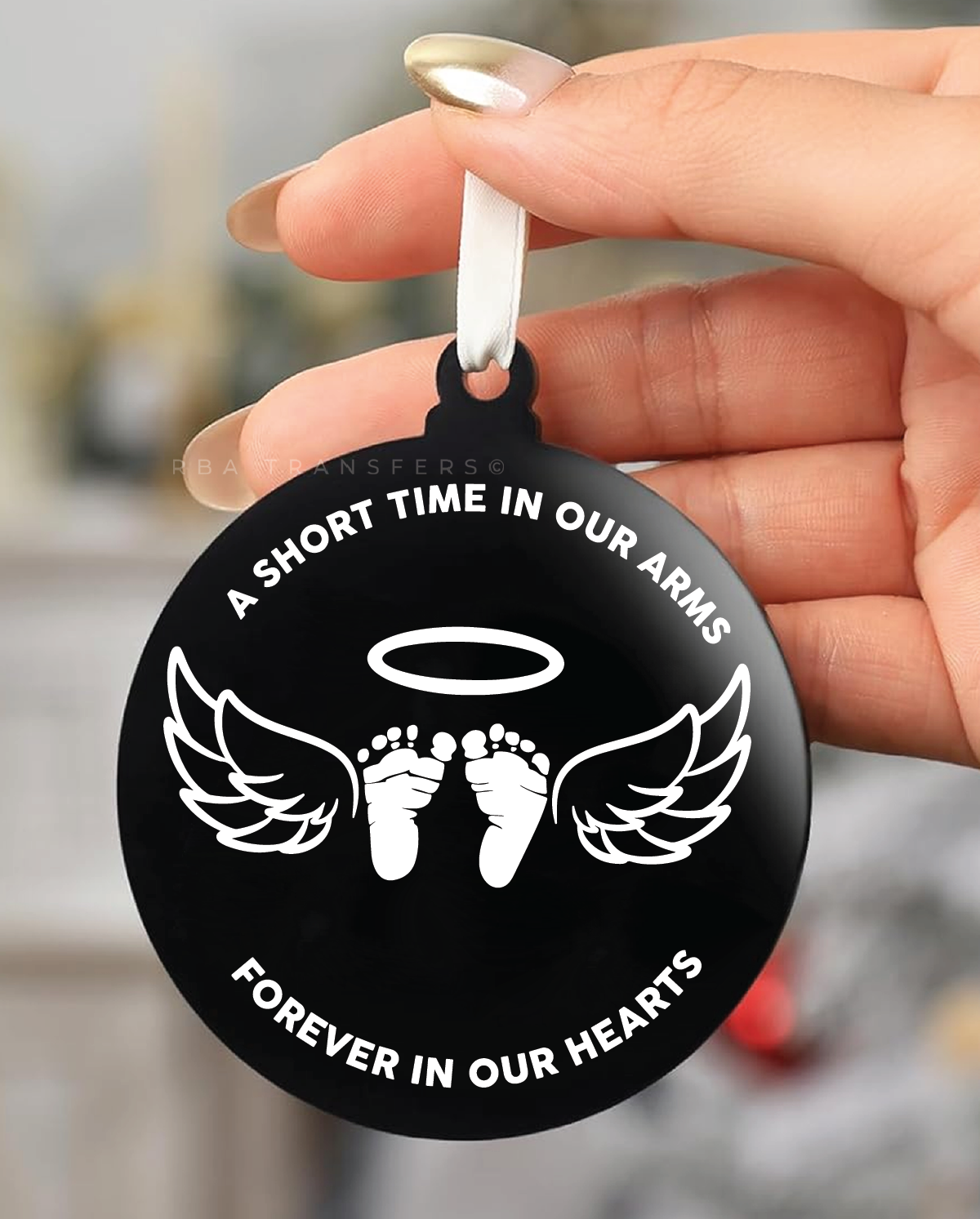 A Short Time In Our Arms 3" Acrylic Ornament UV DTF Sticker