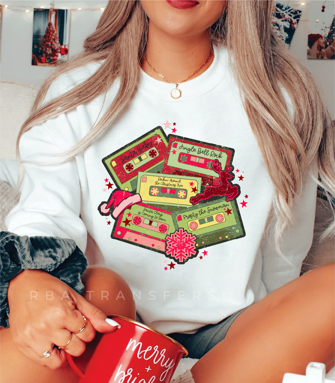 Christmas Cassettes Full Colour Transfer