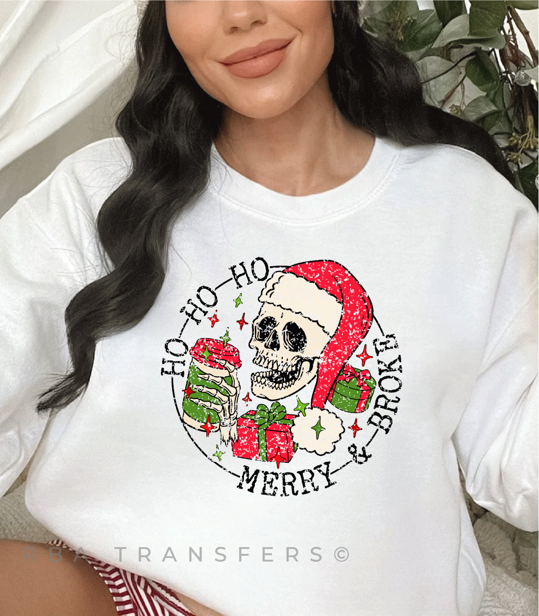 Skeleton Merry & Broke Full Colour Transfer