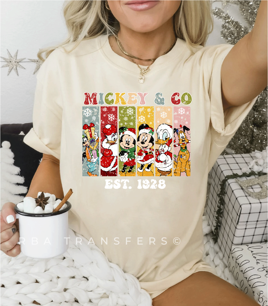 Transfert polychrome à rayures magiques