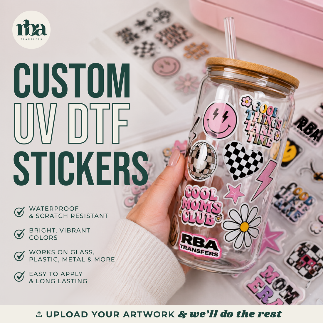 Custom UV DTF Transfers | Premium UV DTF Stickers