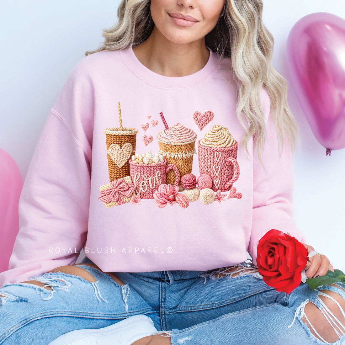 Faux-Yarn Coffees Full Color Transfer