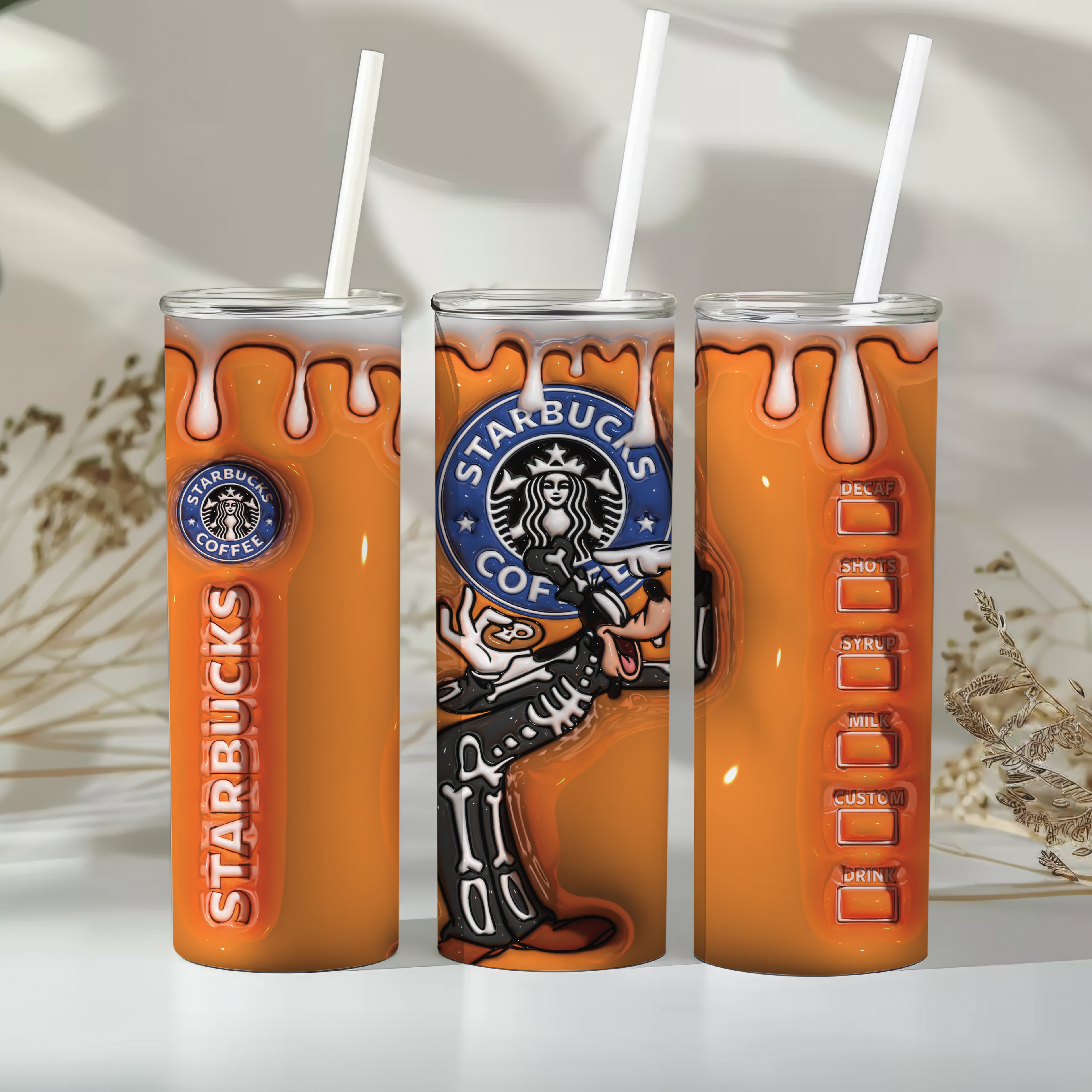 Goofy Skeleton 20oz 3D Inflated Sublimation Wrap