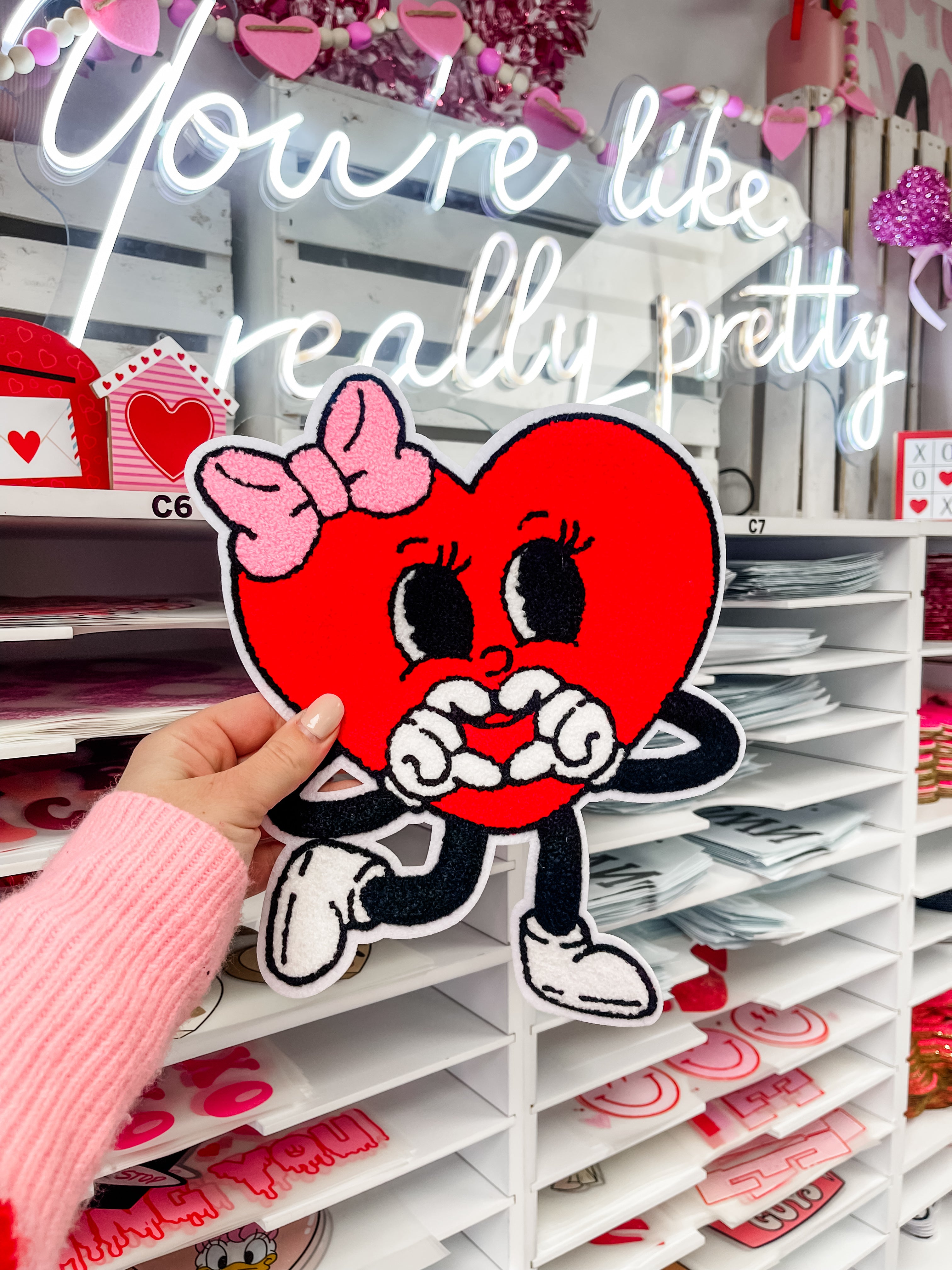 Basic Heart Girl Chenille Patch