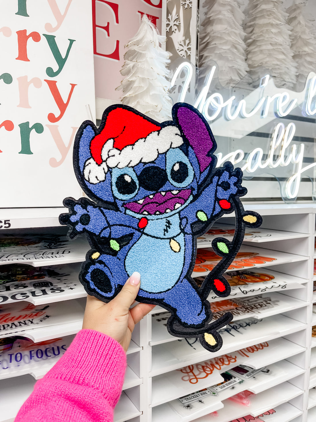 Stitch Lights Chenille Patch
