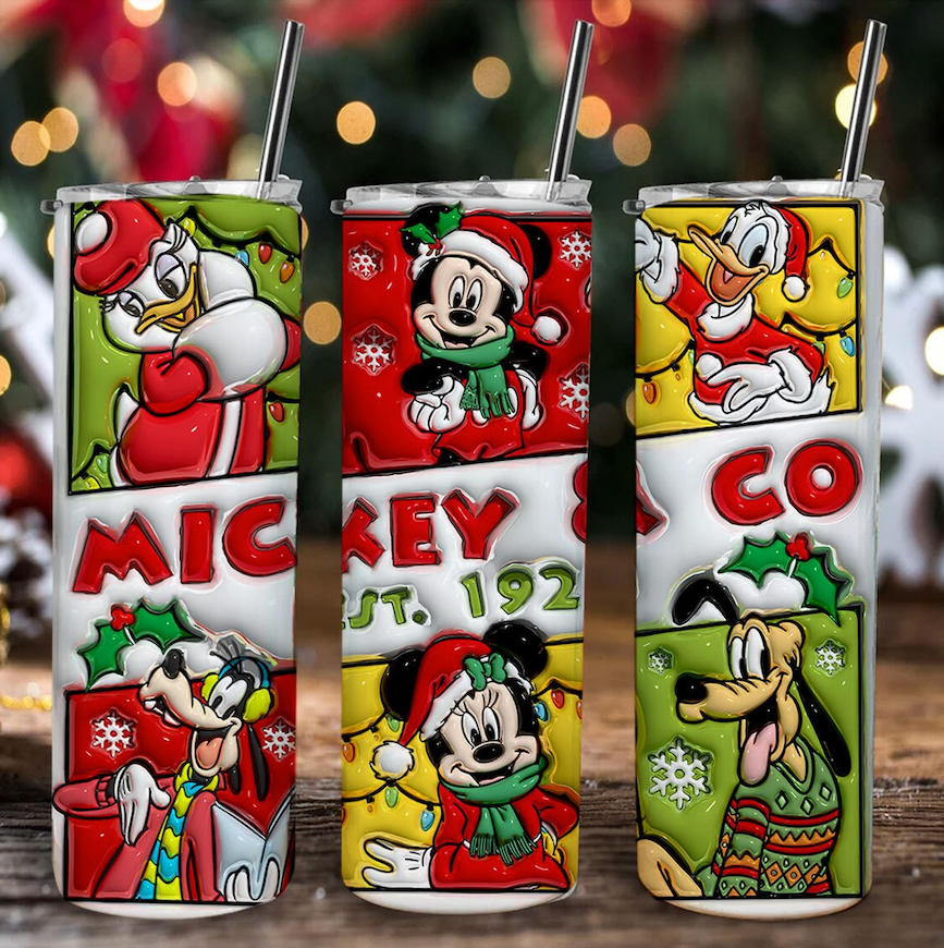 Emballage de sublimation gonflé 3D Christmas Squad 20oz