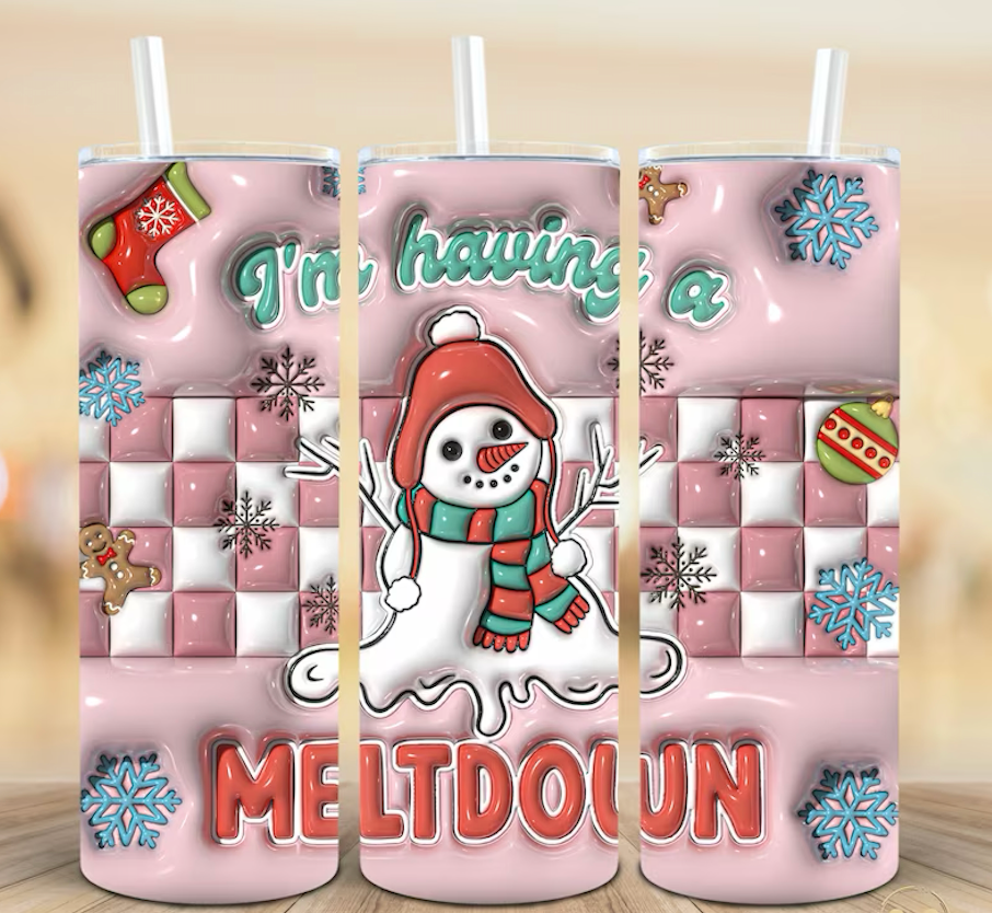 Enveloppement de sublimation gonflé 3D Meltdown 20oz