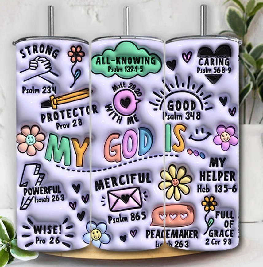 Mon Dieu est un emballage de sublimation gonflé en 3D