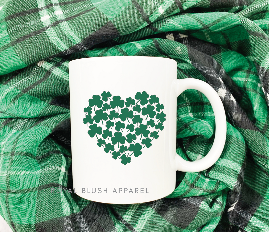 Autocollant UV DTF de coeur de trèfle