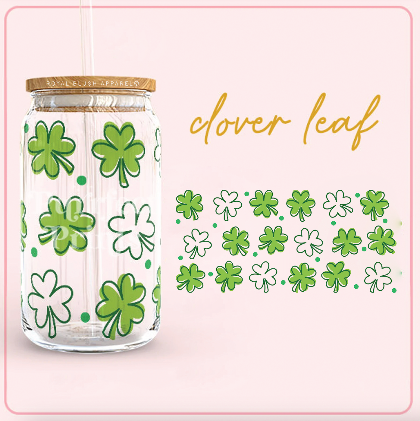 Clover Leaf Wrap UV DTF Sticker
