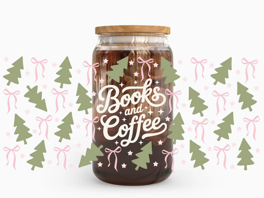 Books & Coffee Wrap UV DTF Sticker