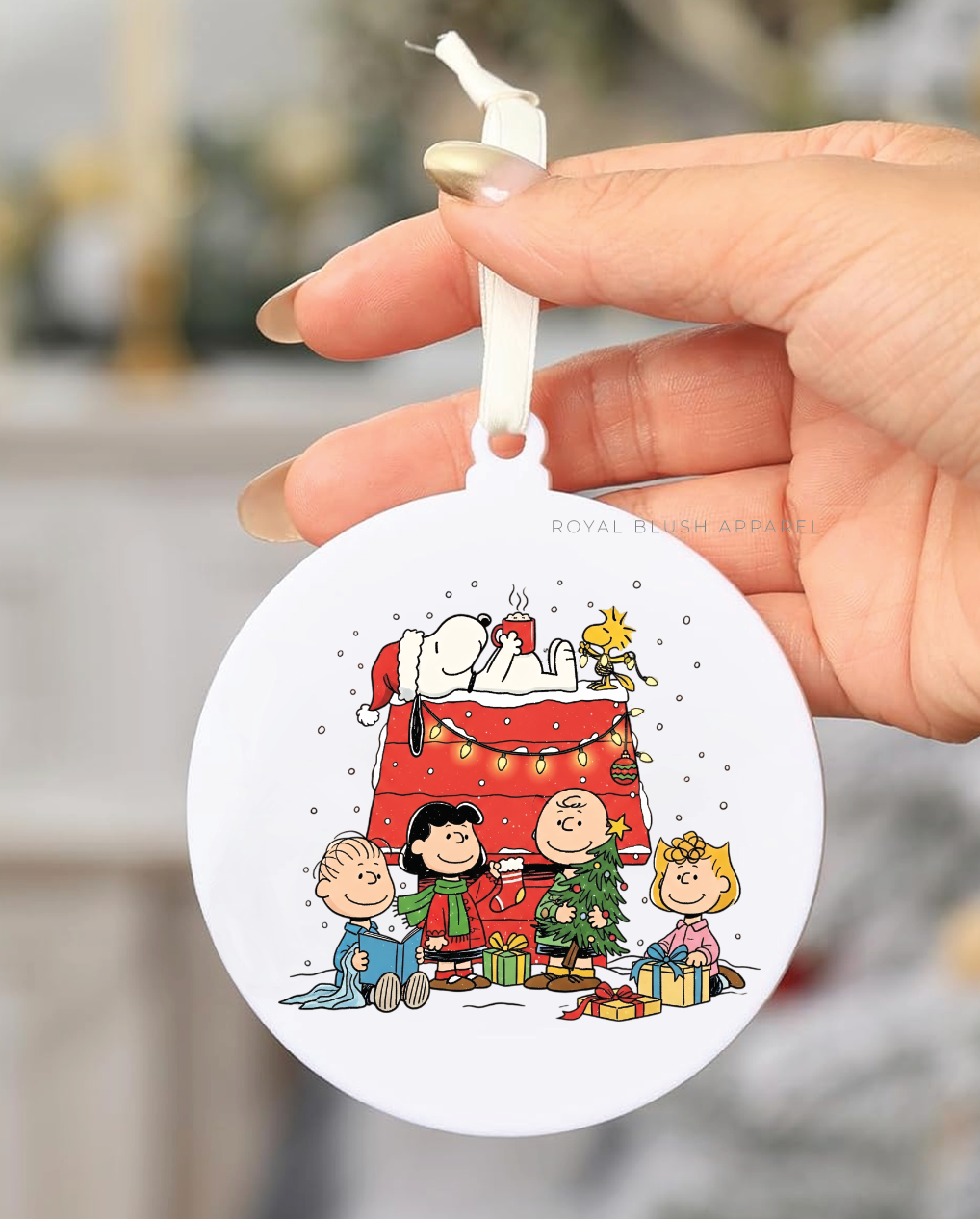 Snoopy Doghouse 3" Acrylic Ornament UV DTF Sticker