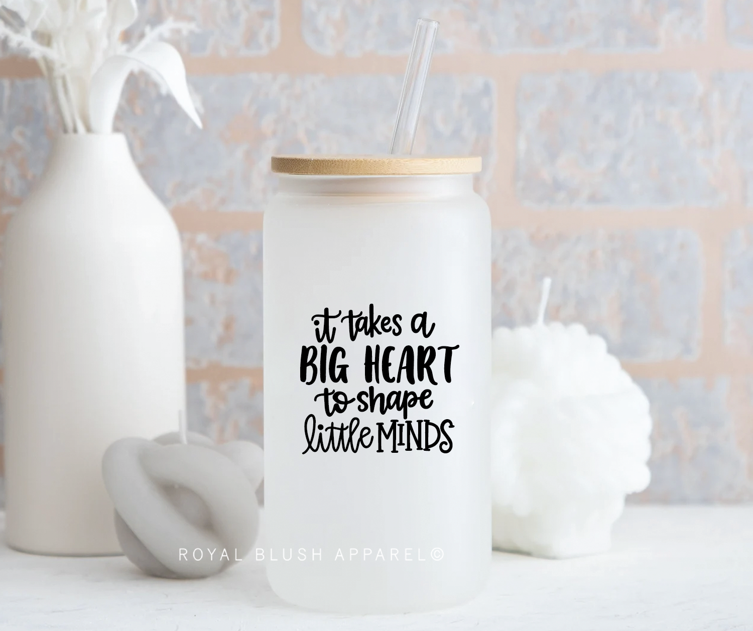 It Takes A Big Heart To Shape Little Minds UV DTF Sticker