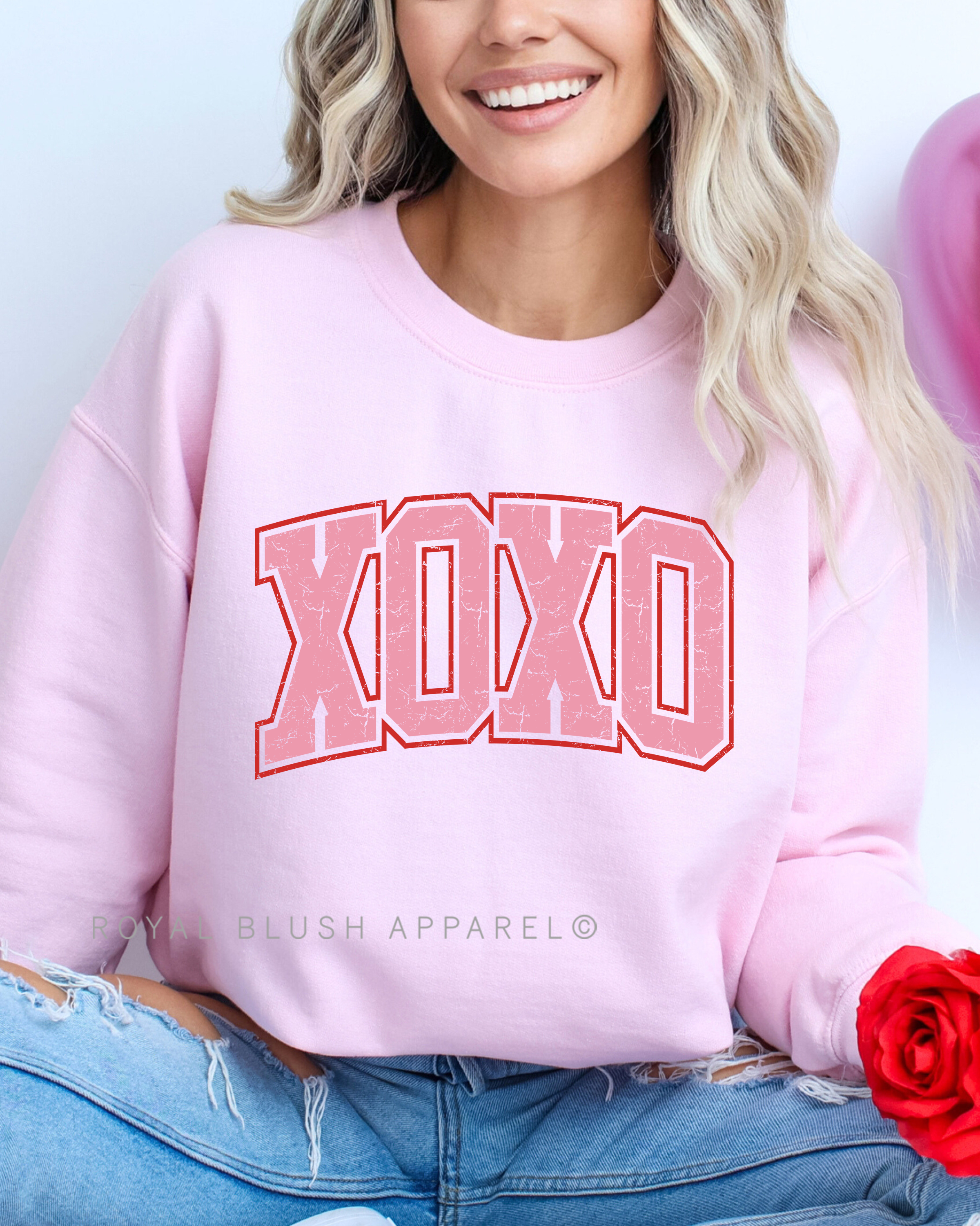 Varsity XOXO Full Color Transfer