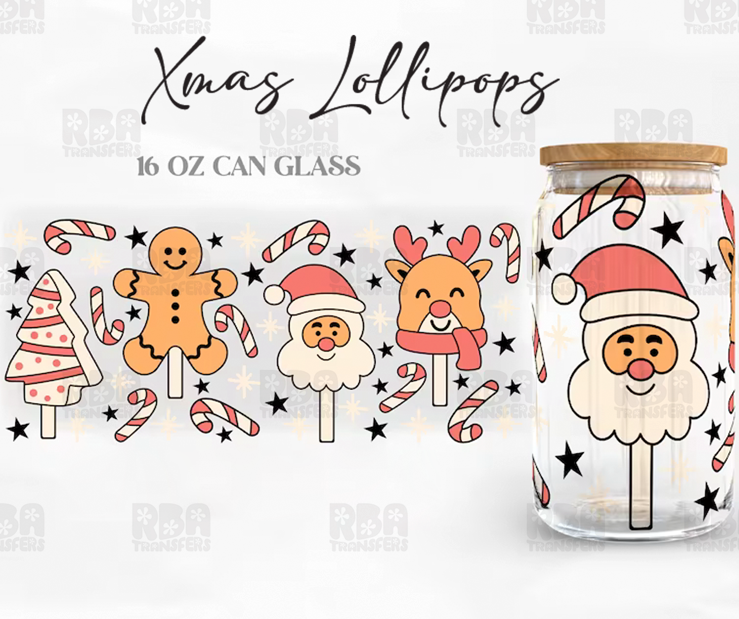 Xmas Lollipops Wrap UV DTF Sticker