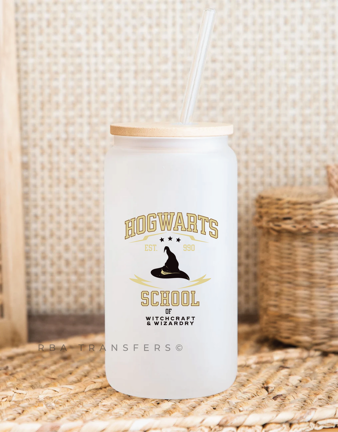Autocollant UV DTF d’ornement acrylique de l’école de Poudlard 3 »
