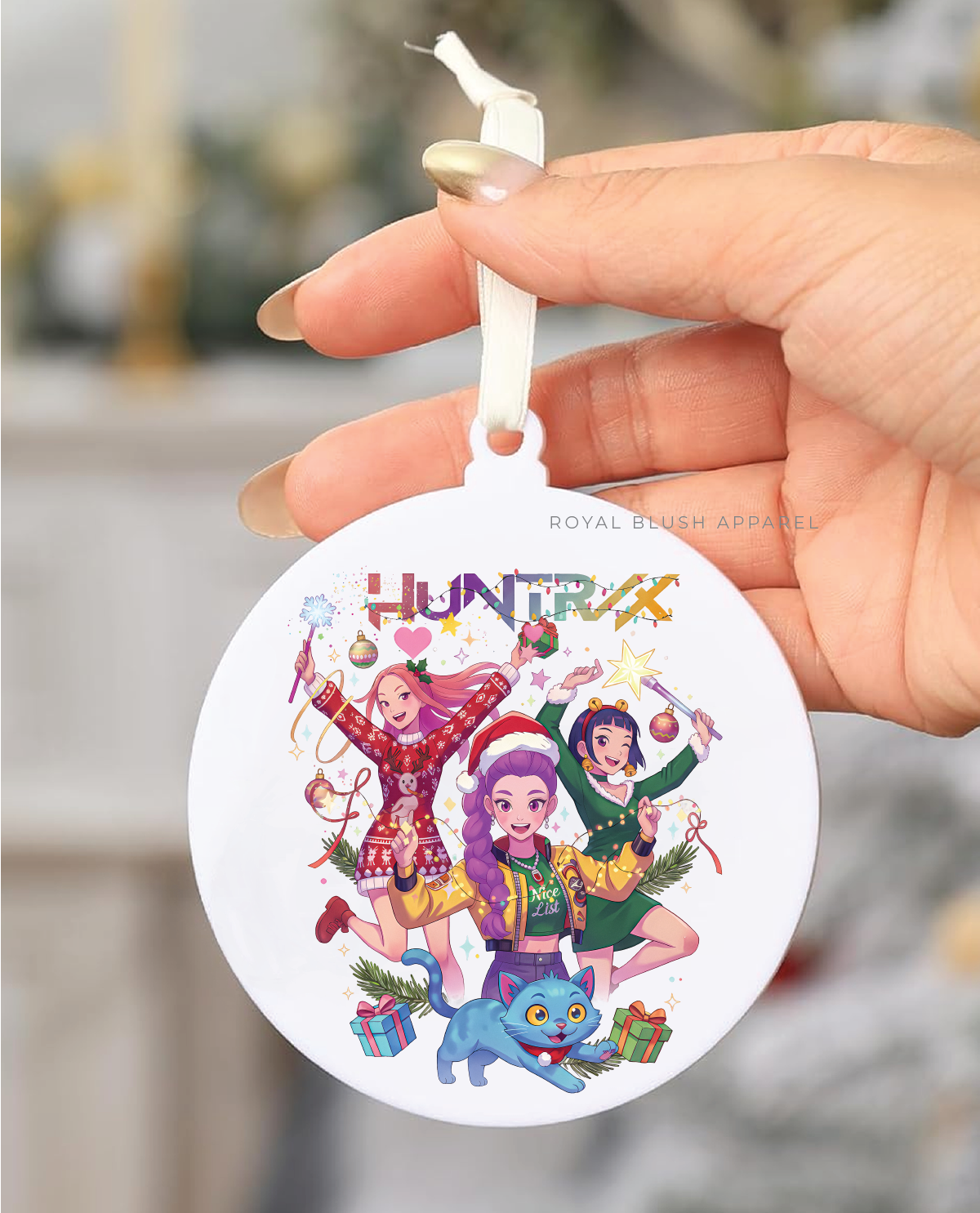 Huntrix 3" Acrylic Ornament UV DTF Sticker