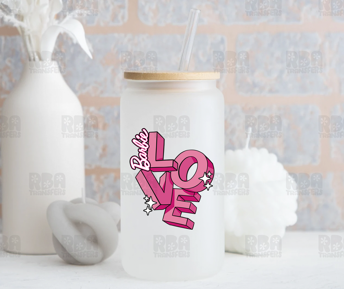 Barbie Love UV DTF Sticker