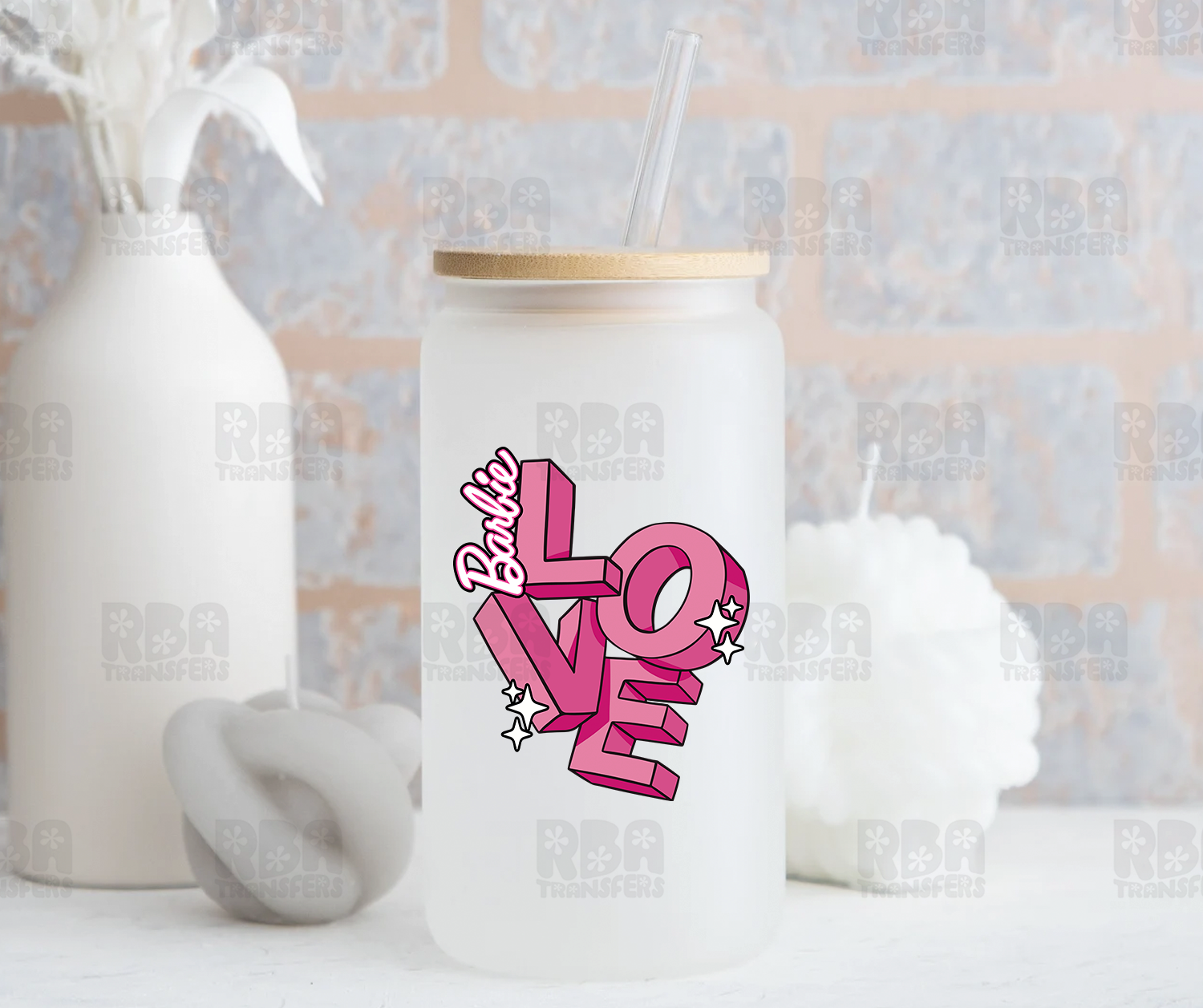 Autocollant Barbie Love UV DTF