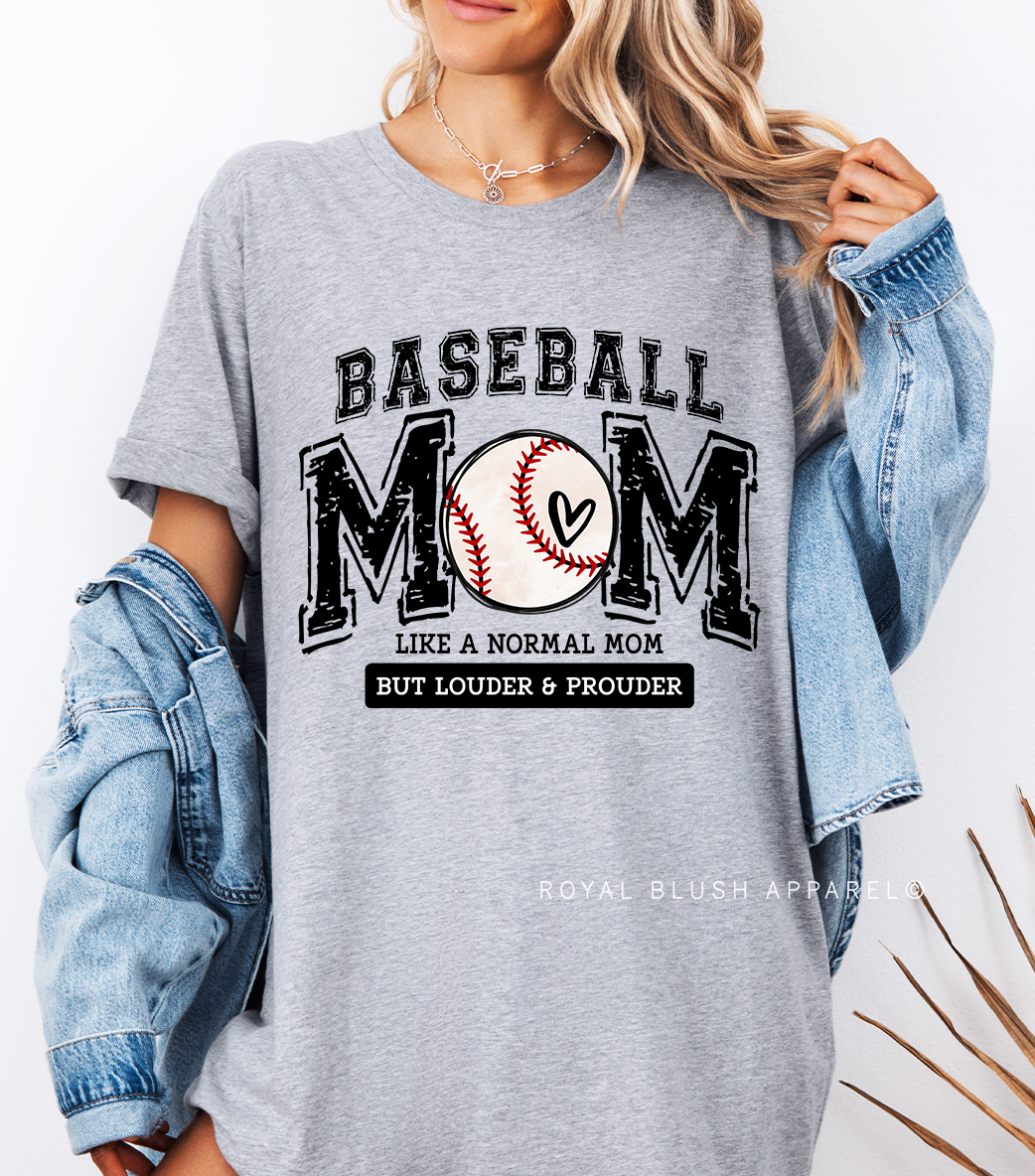 Baseball Mom Louder & Prouder Full Color Transfer