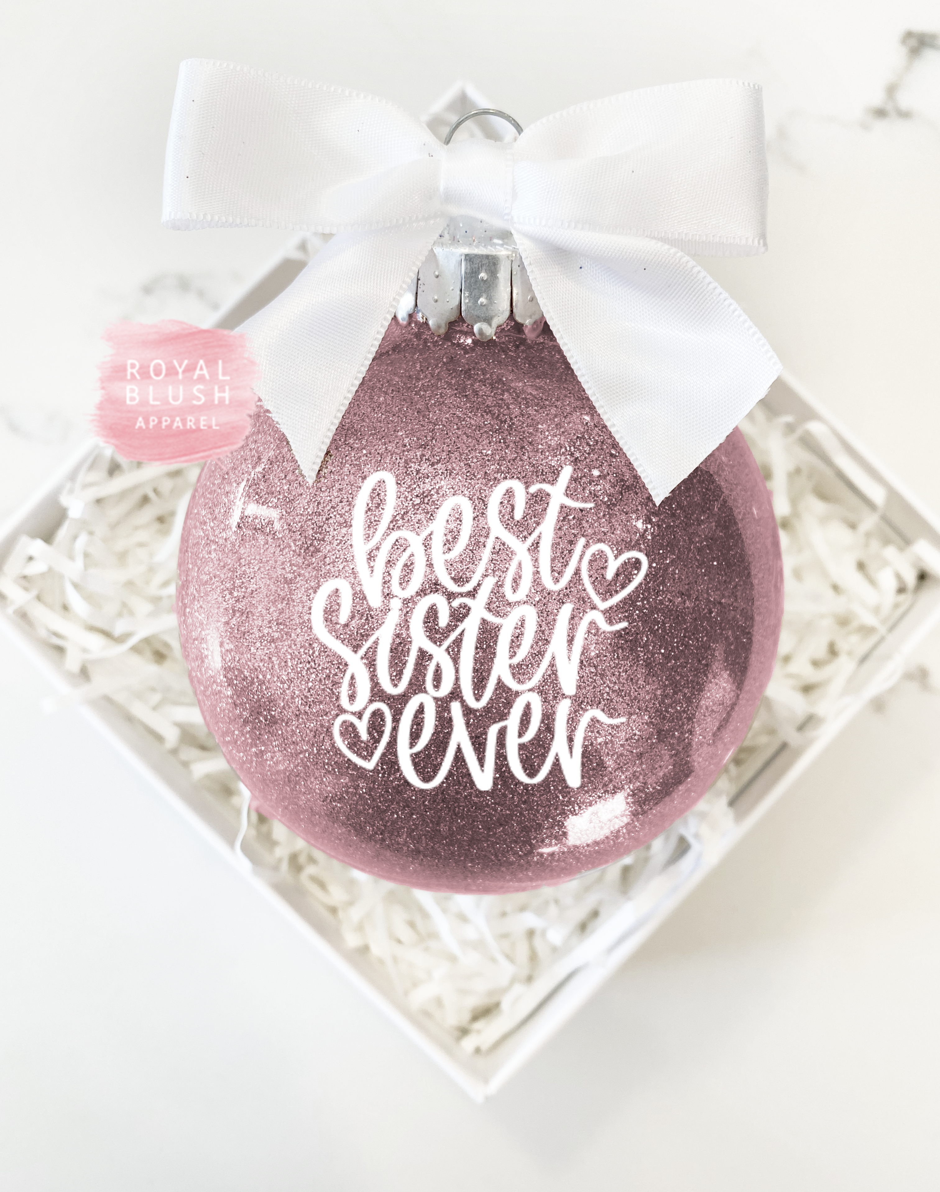 Best Sister Ever 4" Ornament UV DTF Sticker