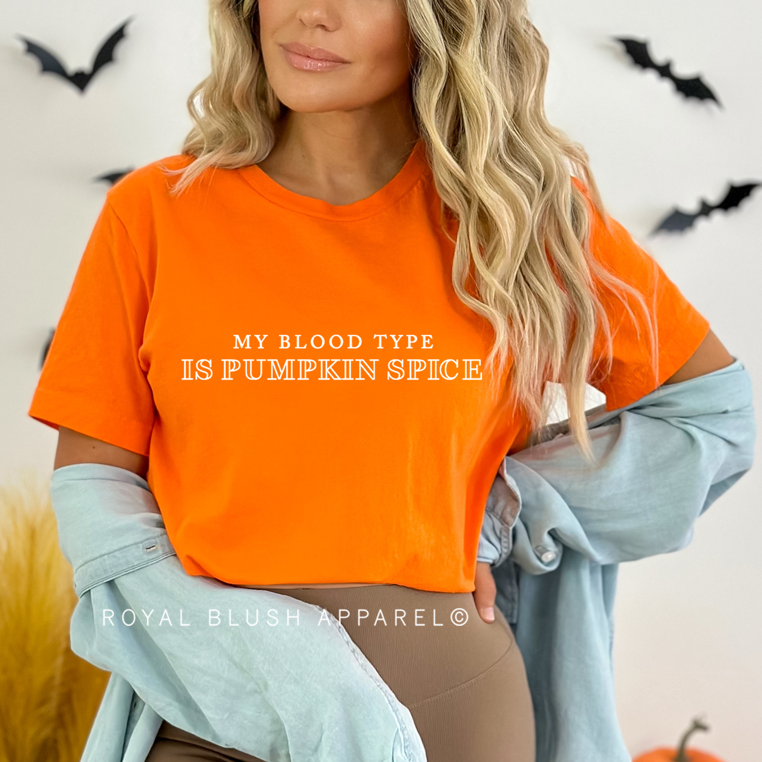 My Blood Type Is Pumpkin Spice Screen Print Transfer