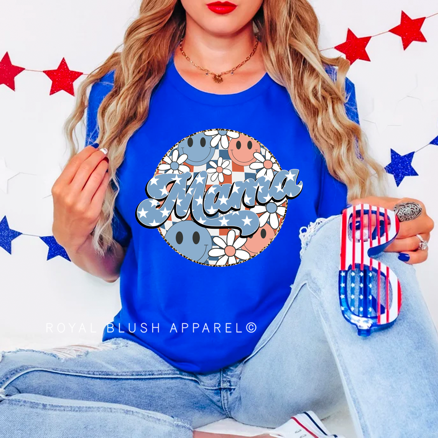 USA Circle Mama Full Color Transfer