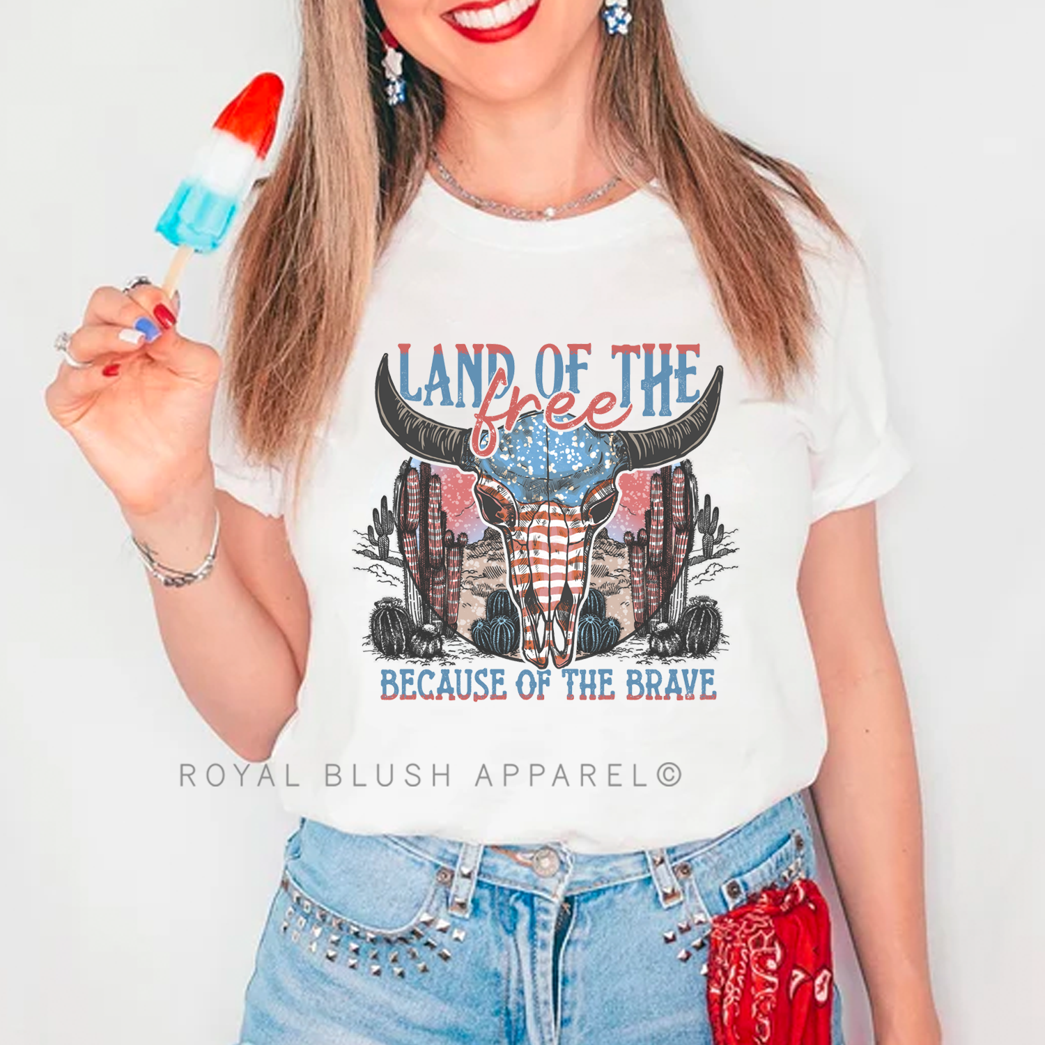 Bull Land Of The Free Full Color Transfer