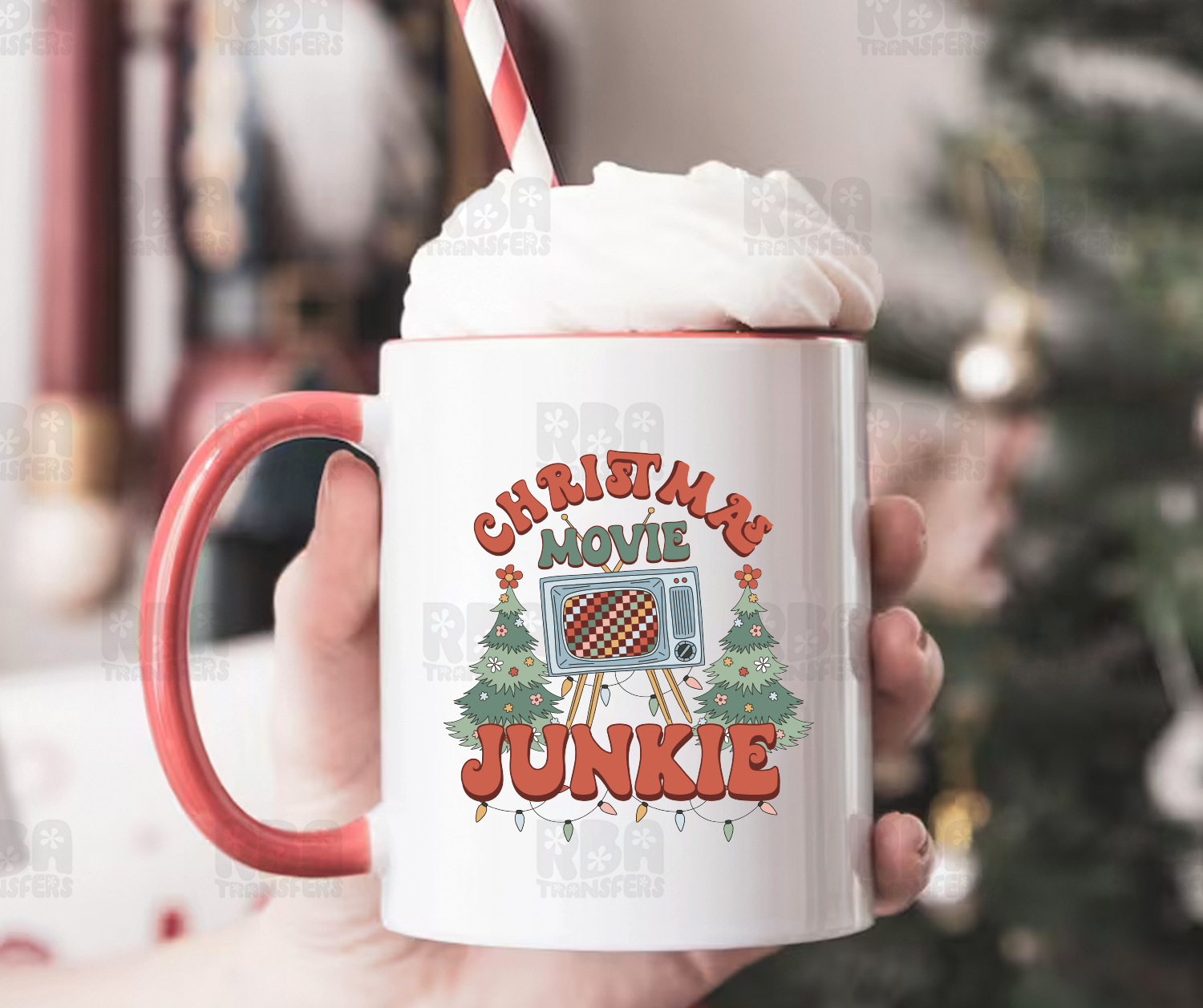 Christmas Movie Junkie UV DTF Sticker