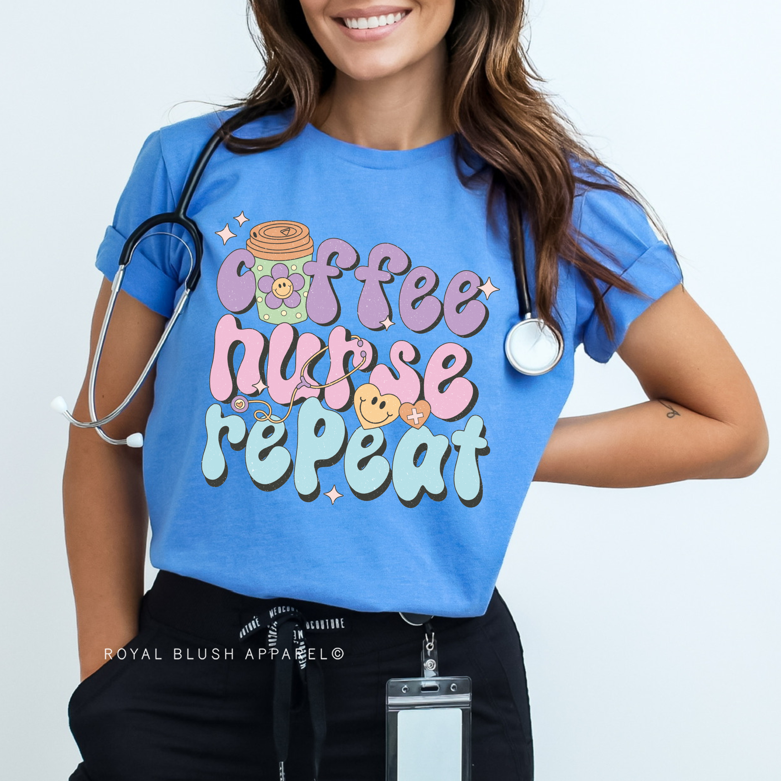 Coffee Nurse Repeat Full Color Transfer
