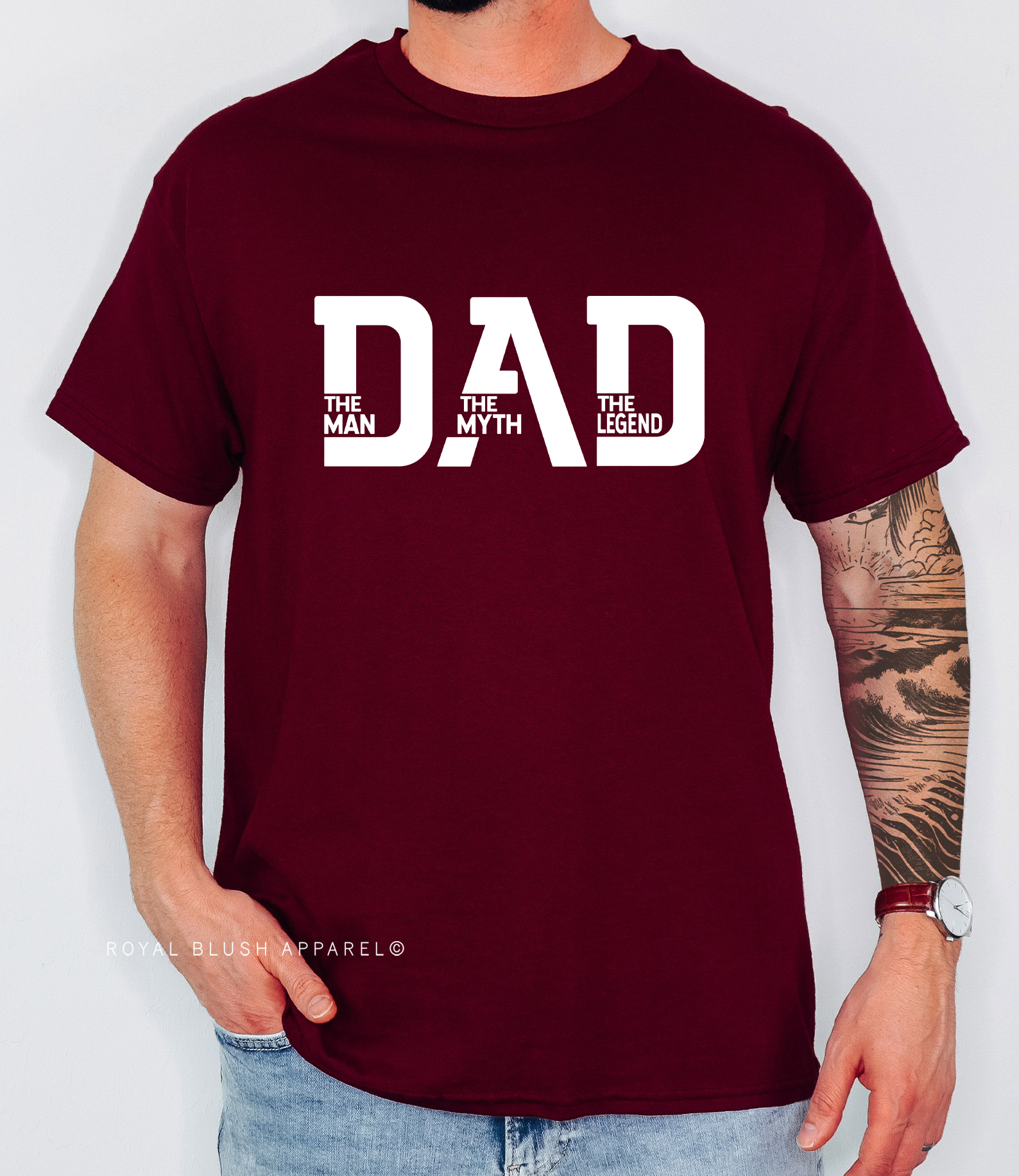 Dad The Myth The Man The Legend Full Color Transfer