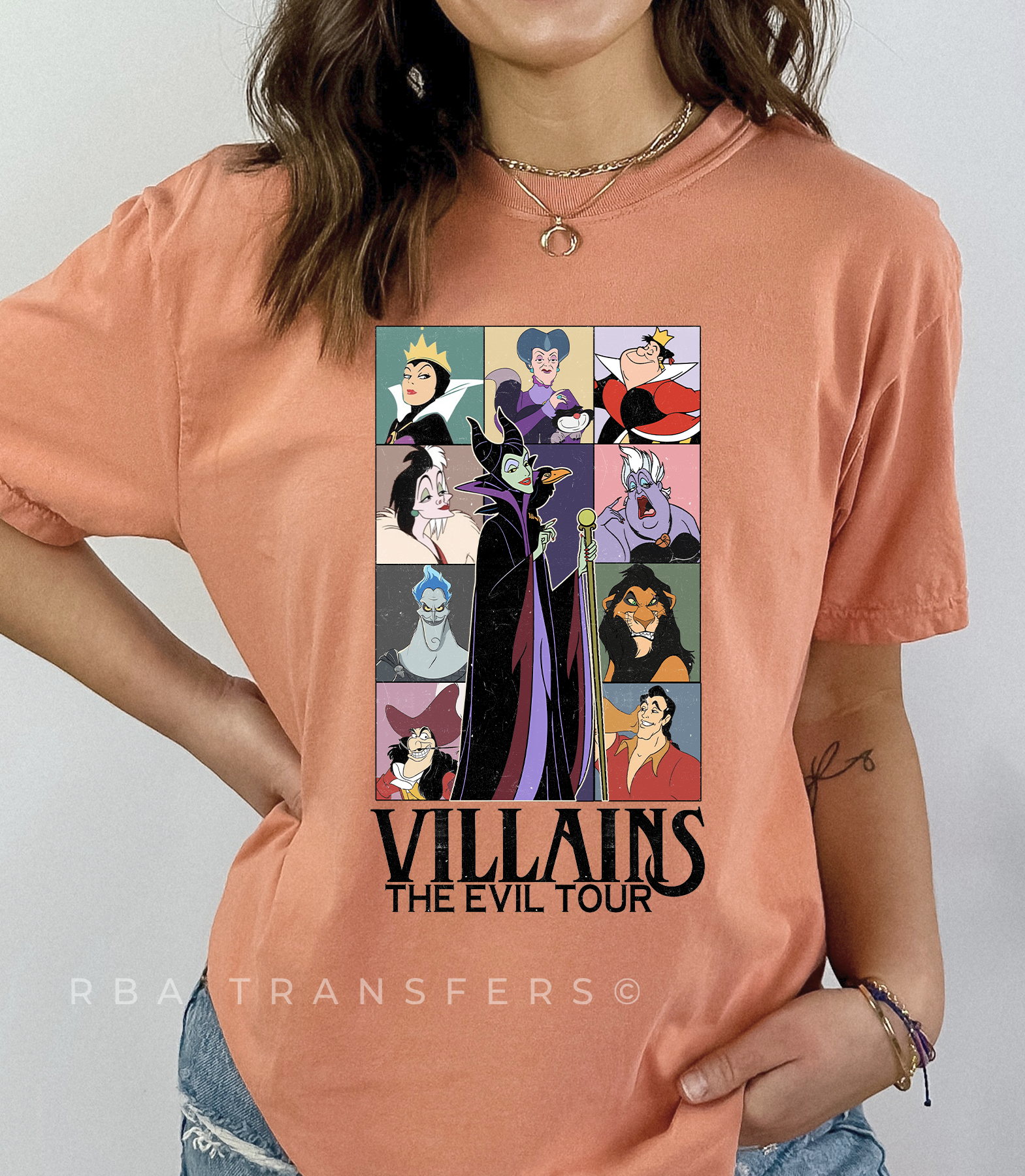 Villains Evil Tour Front Full Color Transfer