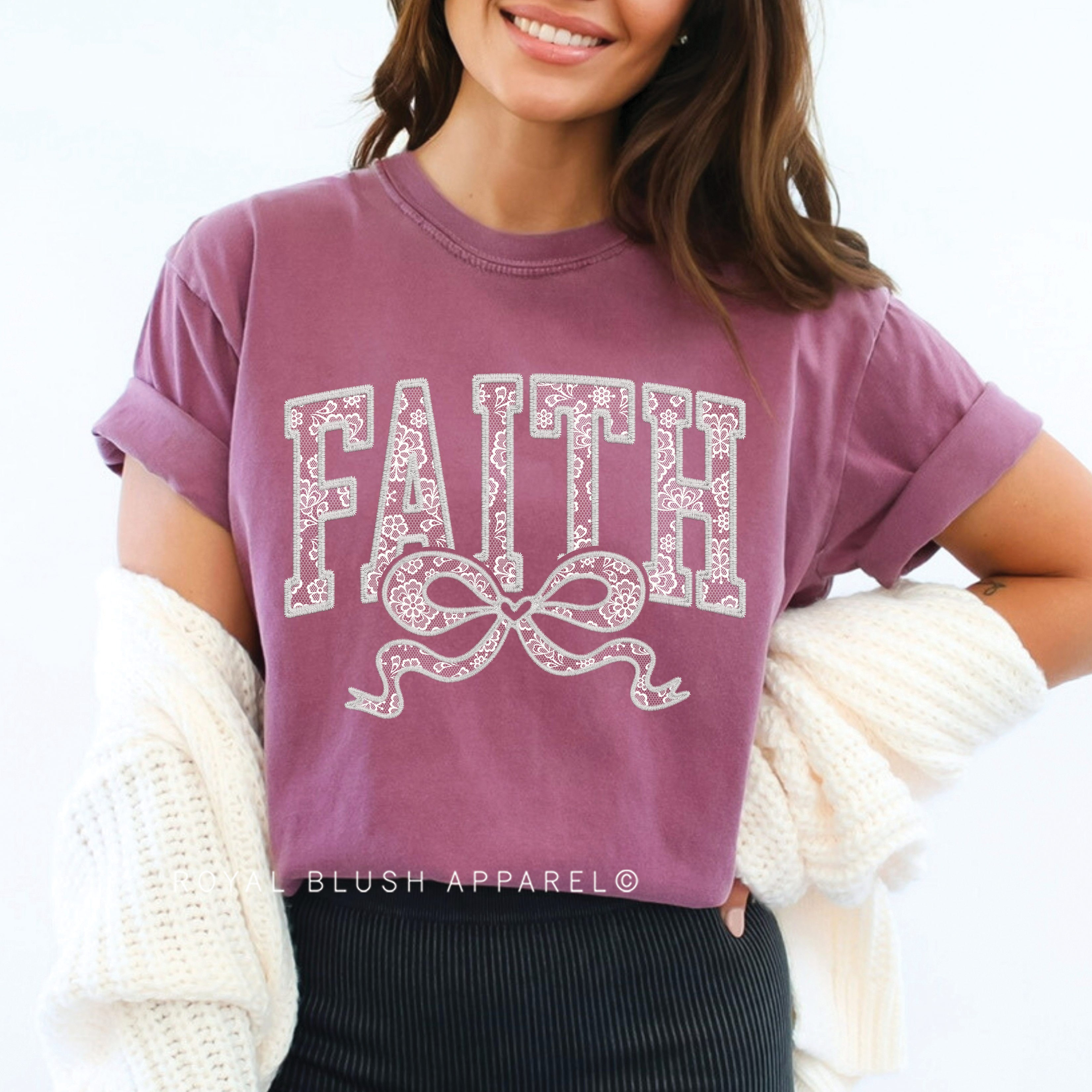 FAITH White Lace Full Color Transfer