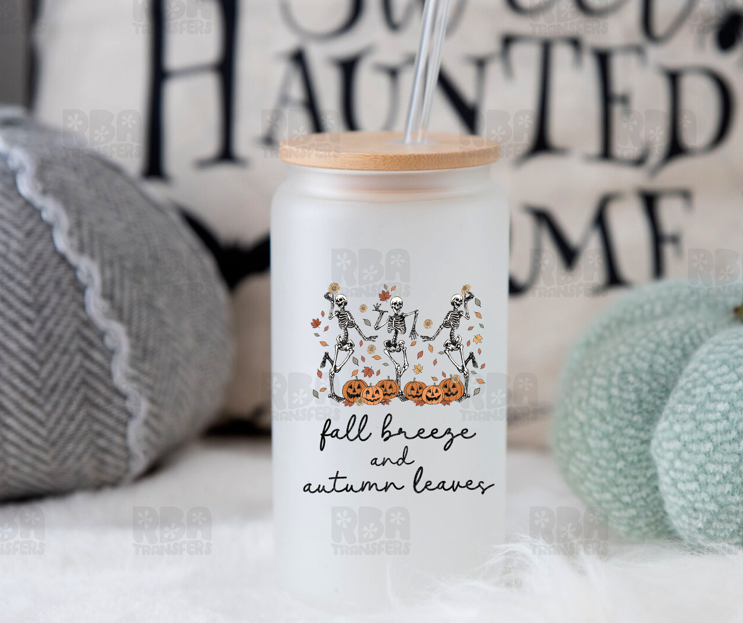Fall Breeze And Autumn Leaves UV DTF Sticker