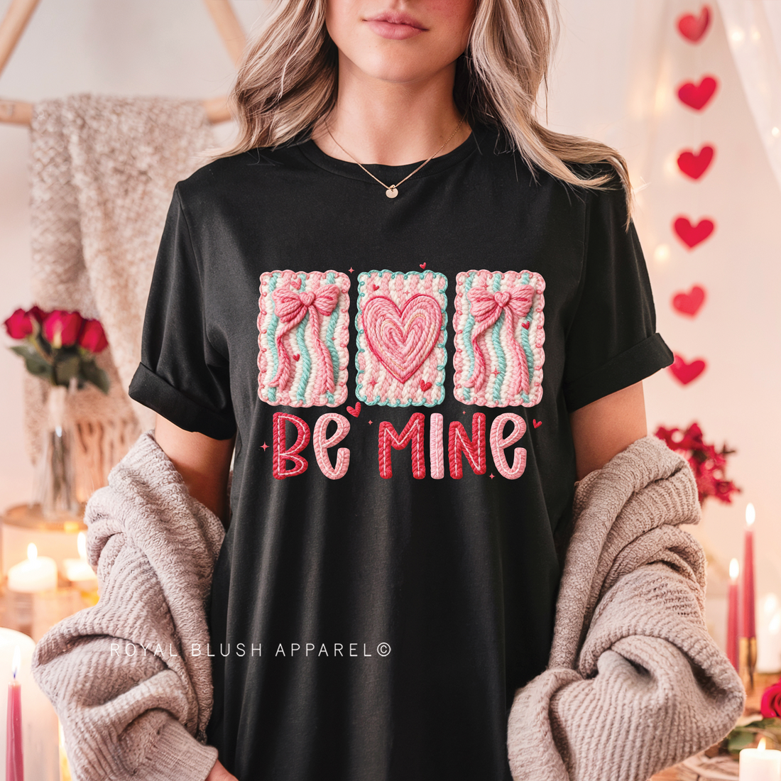 Be Mine Faux-Yarn Full Color Transfer