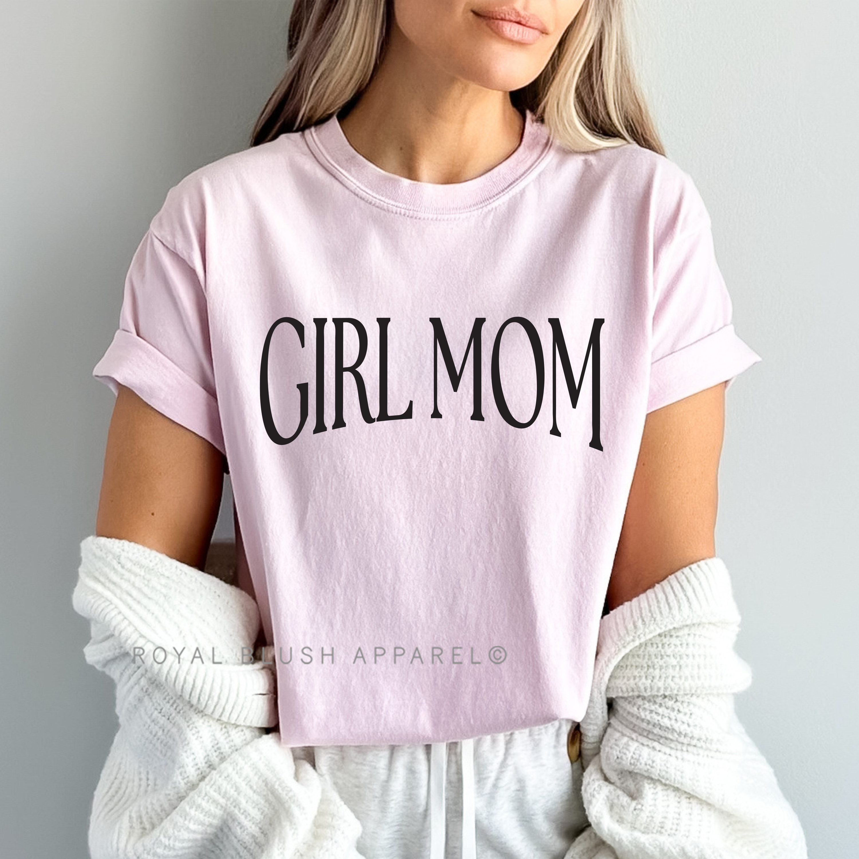 GIRL MOM Screen Print Transfer