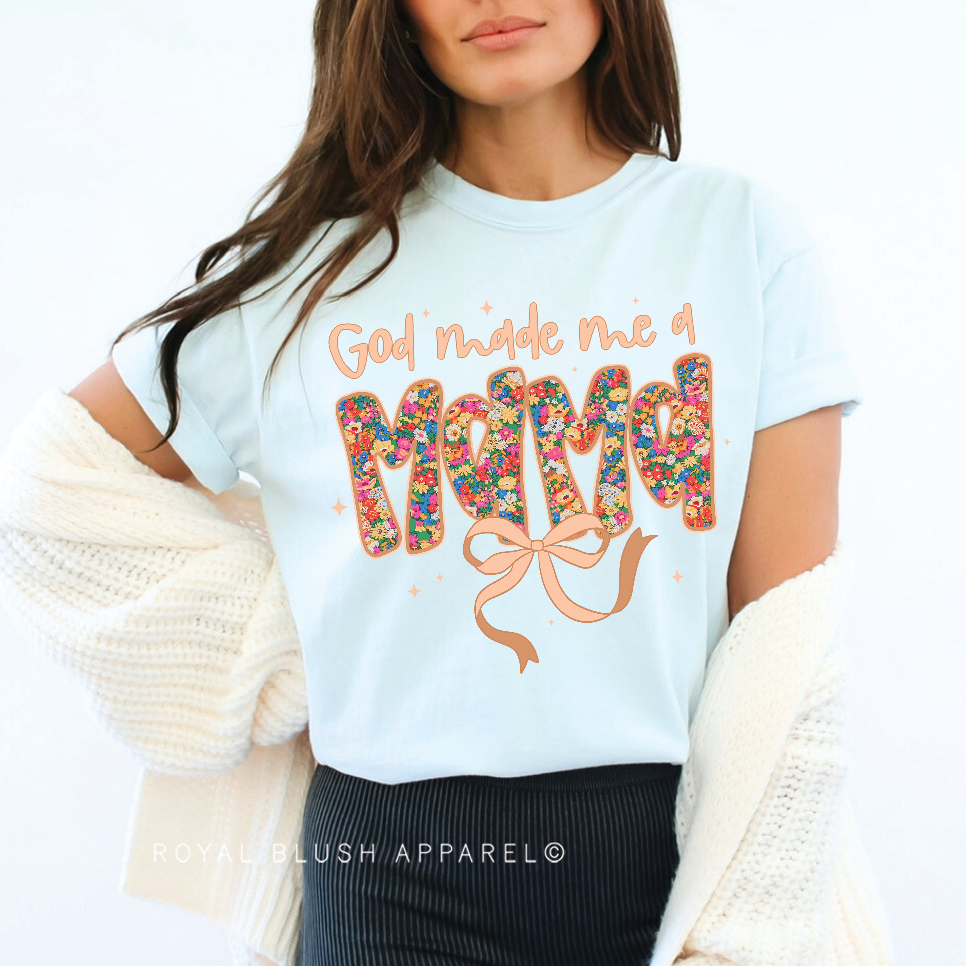 God Made Me A Mama Full Color Transfer
