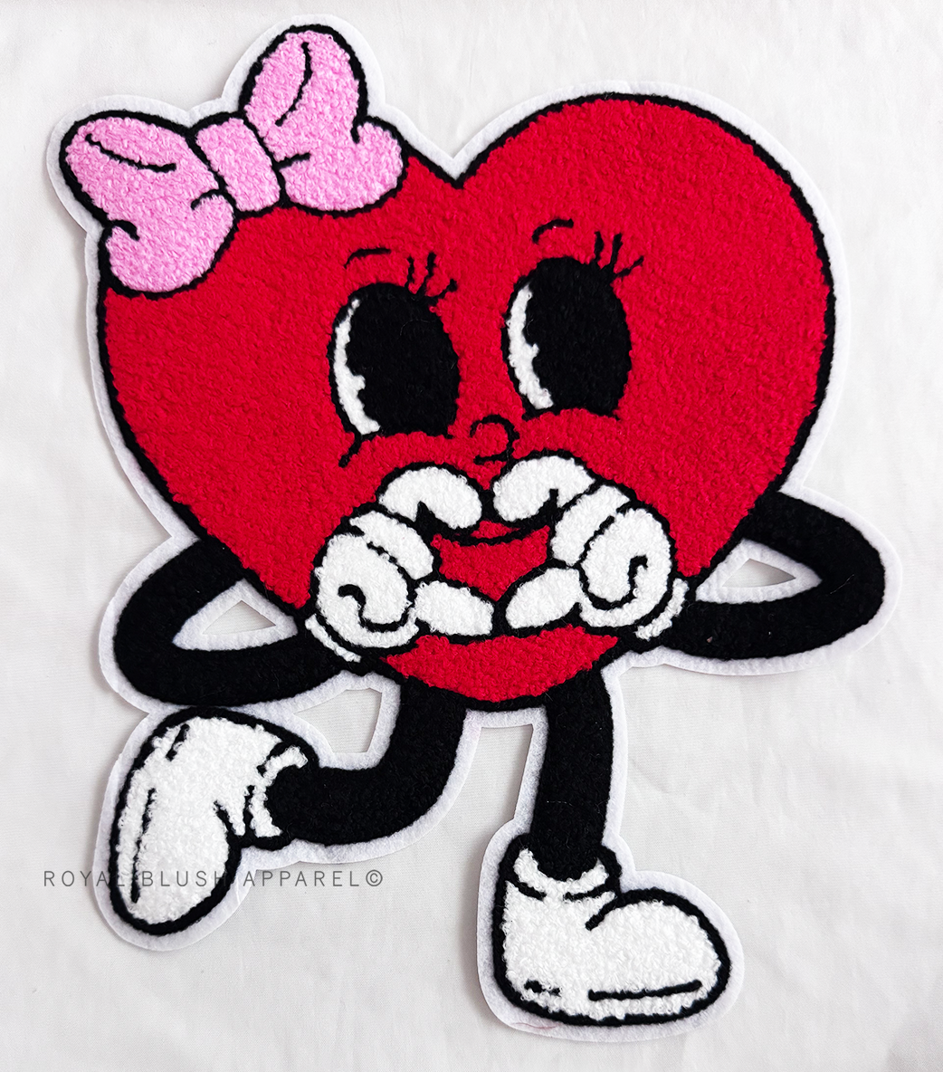 Basic Heart Girl Chenille Patch
