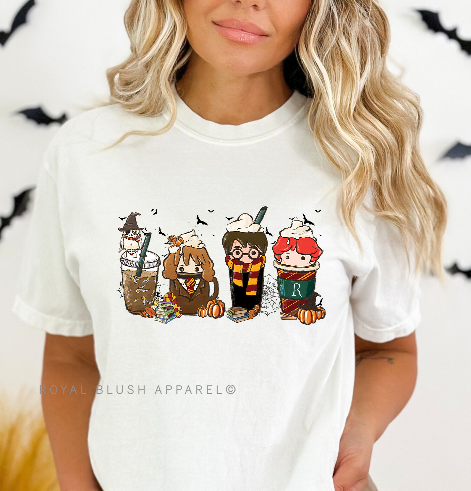 Owl Potter Fall Coffee Full Color Transfer
