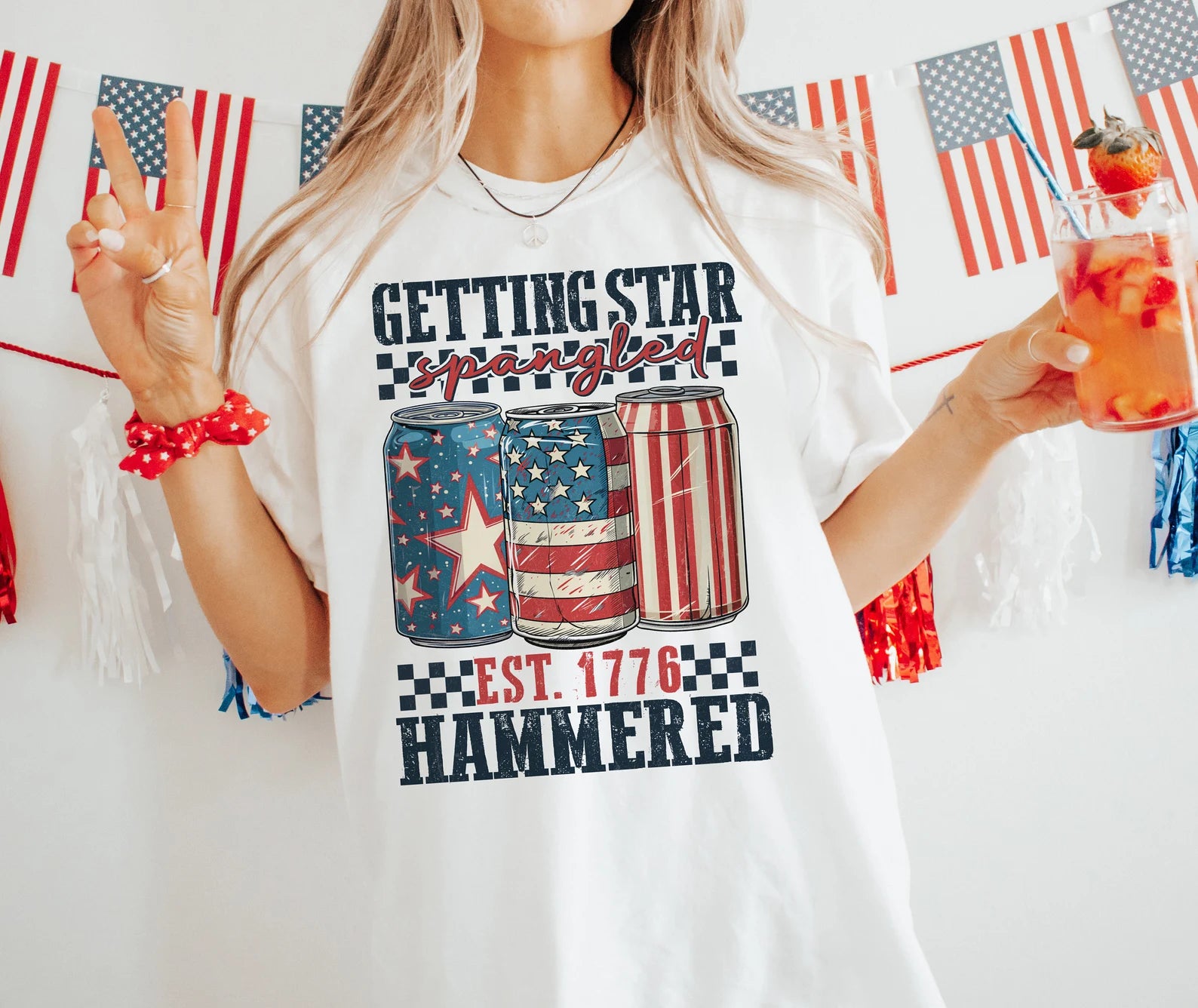 Getting Star Spangled Hammered Full Color Transfer