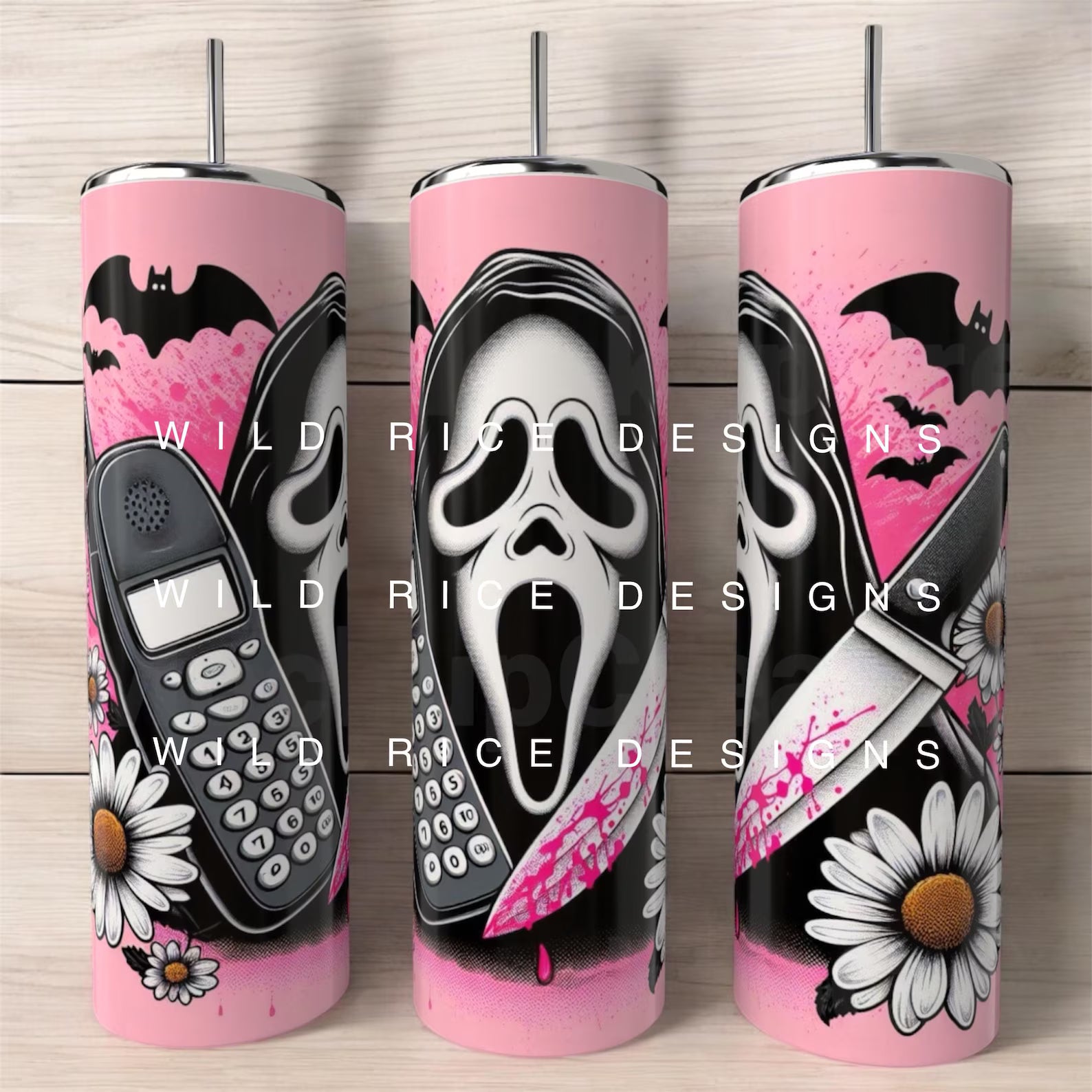 Pink SCREAM 20oz 3D Inflated Sublimation Wrap