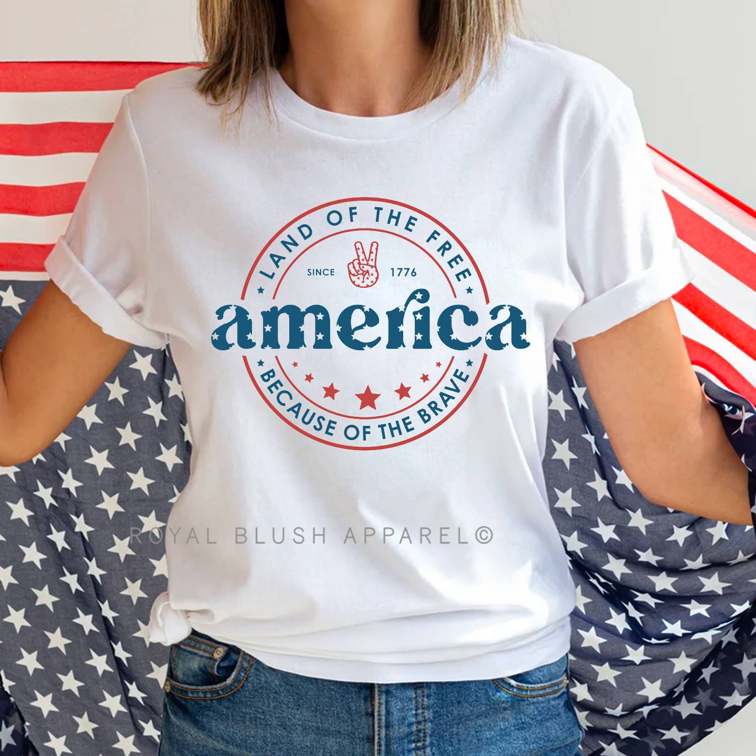 Circle Land Of The Free Full Color Transfer