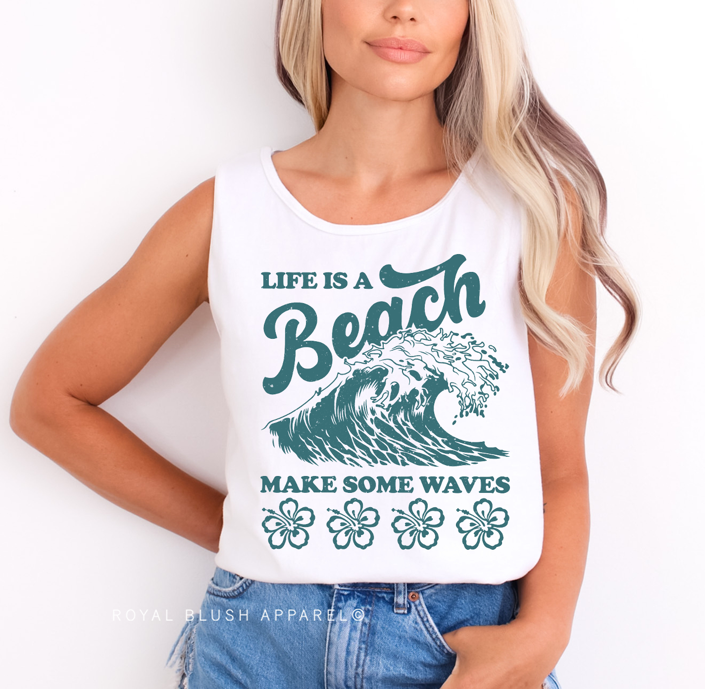 Life Is A Beach - Make Some Waves Full Color Transfer